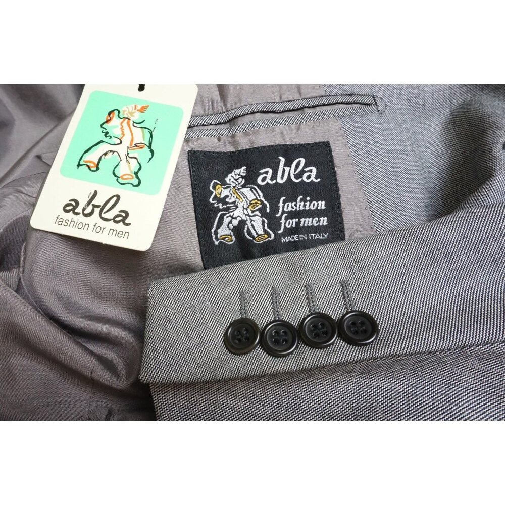 Abla x Attolini 100% Cashmere Light Gray 2 Pc Suit Jacket Pants 44R BRAND NEW